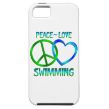 Peace Love SWIMMING iPhone 5 Cases