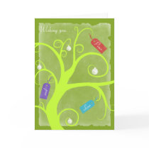 Peace & Love Tags Greeting Cards