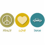 Peace Love Taxis photo sculptures