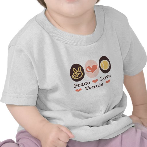 Peace Love Tennis Baby T shirt