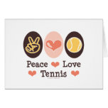Peace Love Tennis Greeting Card