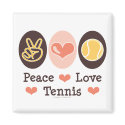 Peace Love Tennis Magnet