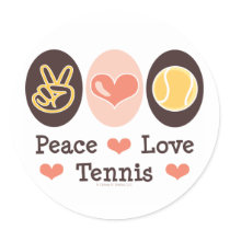 Peace Love Tennis Stickers