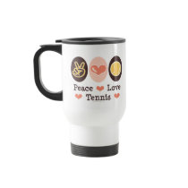 Peace Love Tennis Travel Mug