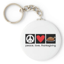 Peace, Love, Thanksgiving keychain