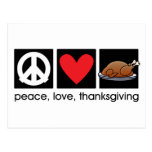 Peace, Love, Thanksgiving Postcard