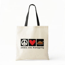 Peace, Love, Thanksgiving Tote Bag