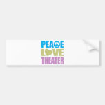 Peace Love Theatre Bumper Sticker