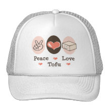 Peace Love Tofu Hat