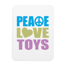 Peace Love Toys Vinyl Magnet