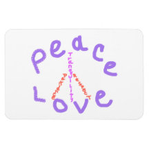 Peace love tranquility Flexi Magnet