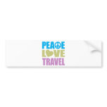 Peace Love Travel Bumper Stickers