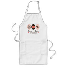 Peace Love Triathlon Apron