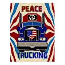 Peace Love Trucking Postcard