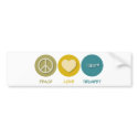 Peace Love Trumpet bumper stickers