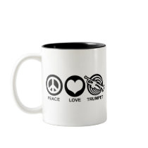 Peace Love Trumpet Coffee Mug