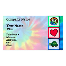 Peace, Love, Turtles Business Card Templates