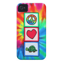 Peace, Love, Turtles Case-Mate iPhone 4 Cases