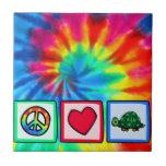 Peace, Love, Turtles Ceramic Tiles