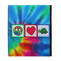 Peace, Love, Turtles iPad Folio Covers