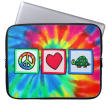 Peace, Love, Turtles Laptop Sleeve