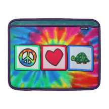 Peace, Love, Turtles MacBook Sleeve
