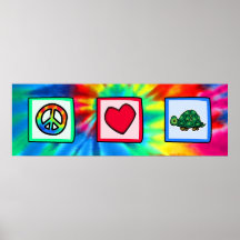 Peace, Love, Turtles Poster