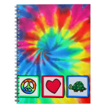 Peace, Love, Turtles Spiral Note Books
