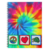 Peace, Love, Turtles Spiral Notebook