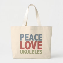 Peace Love Ukuleles Tote Bags