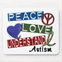 PEACE LOVE UNDERSTAND AUTISM MOUSEPADS