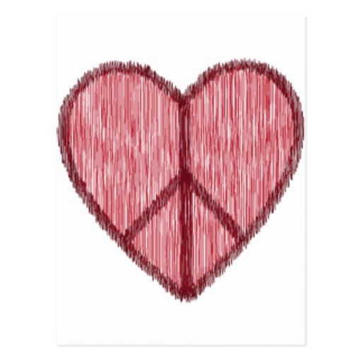 Peace, Love, Valentines Post Card