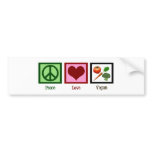 Peace Love Vegan Bumper Stickers
