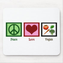 Peace Love Vegan Mouse Pads