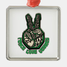 Peace Love Veggies Christmas Tree Ornaments