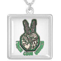 Peace Love Veggies Custom Necklace