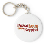 Peace Love Veggies keychains