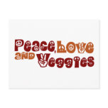 Peace Love Veggies postcards