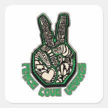 Peace Love Veggies Sticker