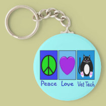 Peace Love Vet Tech keychains
