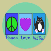 Peace Love Vet Tech stickers