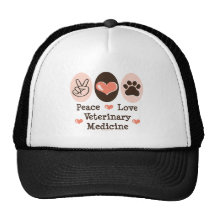 Peace Love Veterinary Medicine Hat