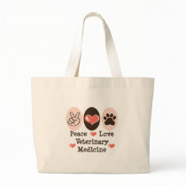 Peace Love Veterinary Medicine Tote Bag