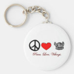 peace love vikings key chains