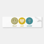 Peace Love Vintner Bumper Stickers