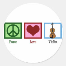 Peace Love Violin Sticker