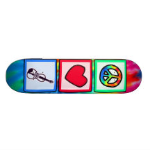 Peace, Love, Violins Custom Skateboard
