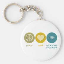 Peace Love Vocational Education Key Chains