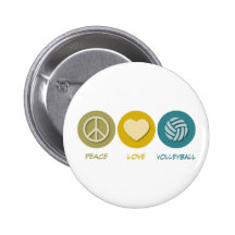 Peace Love Volleyball Buttons