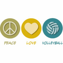 Peace Love Volleyball Cut Out